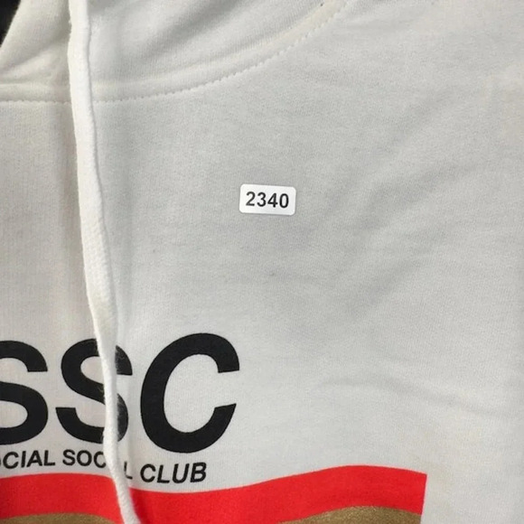NWOT Anti Social Social Club Type R Hoodie Pullover Oversized Fit White Mens M - Picture 4 of 6